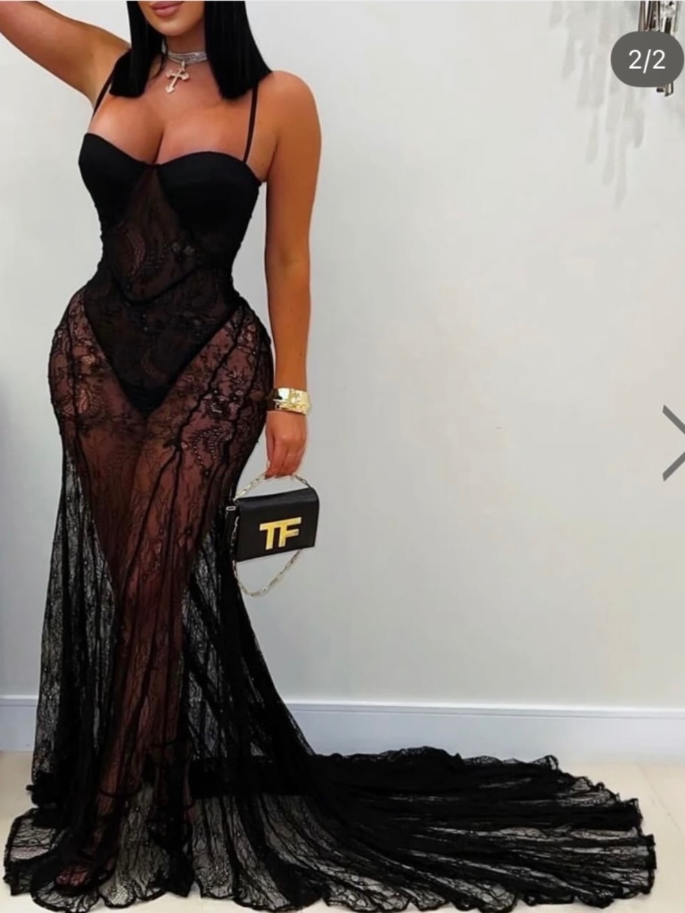 Black Long Lace Dress